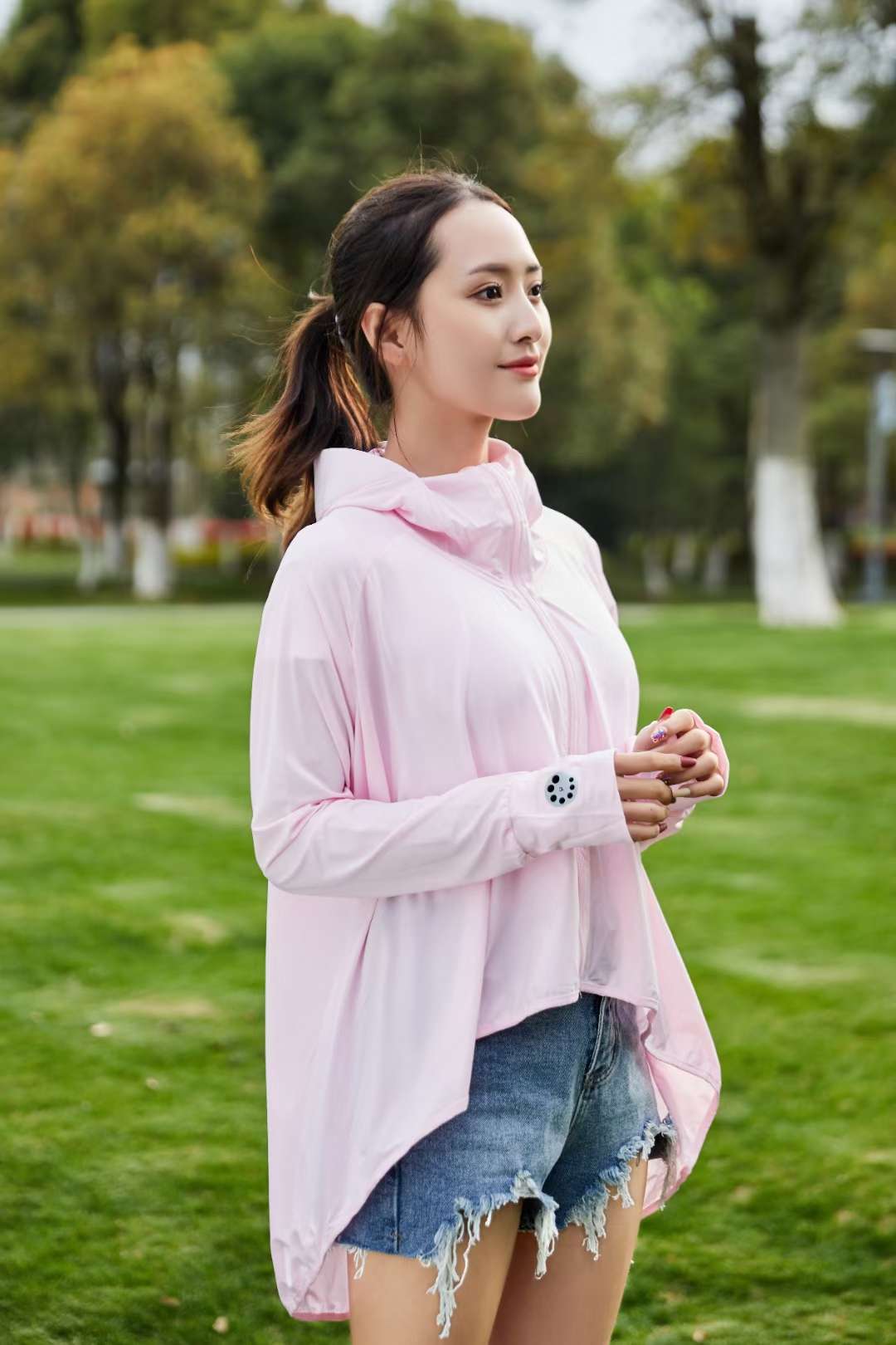 Ropa solar de seda de hielo modelo influencers detail image 7