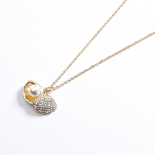 珍珠贝壳项链女轻奢气质ins小众设计个性新加坡官网锁骨链