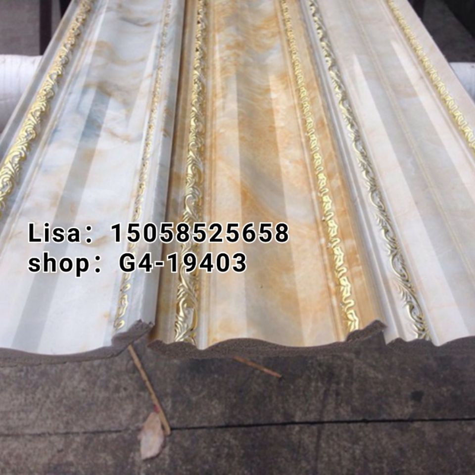 工厂直销PVC线条 10cm仿大理石线条 欧式吊顶防火顶角线