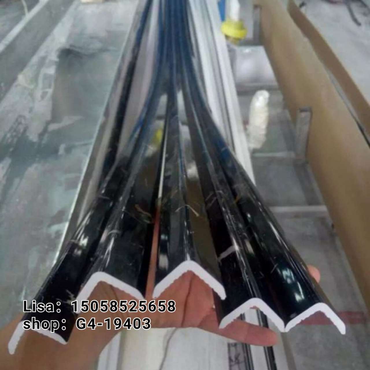 PVC欧式线条仿大理石 3乘3亮1081银 阳角线 阻燃 PVC线条详情图7