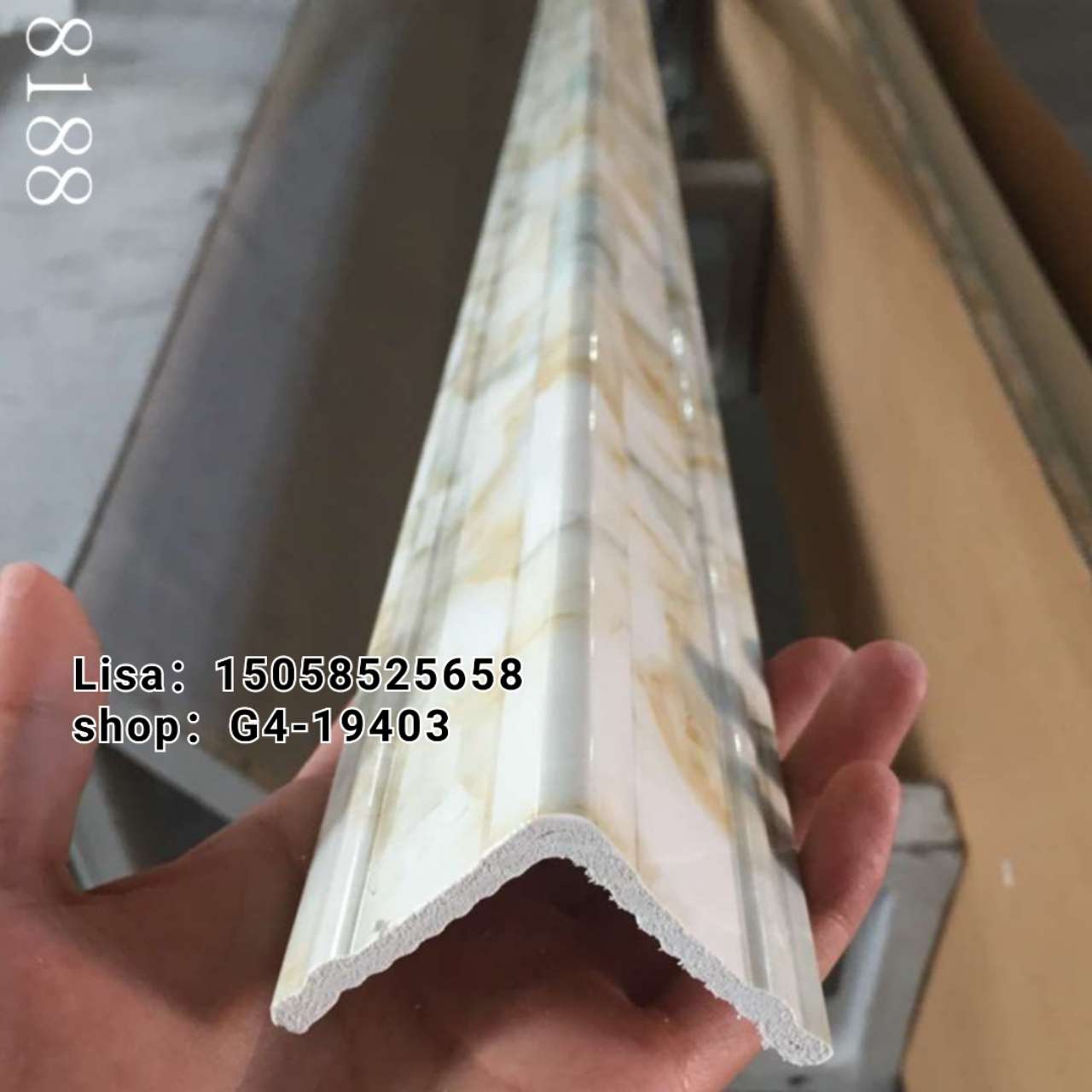 工厂直销欧式线条仿大理石 5公分黑金龙护角线 阳角线生产厂家PVC装饰线条详情图6