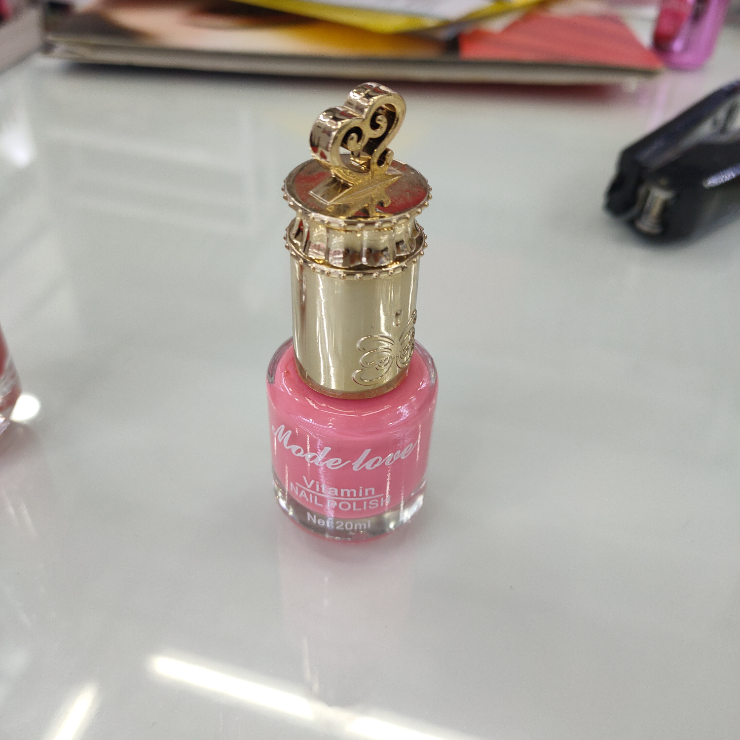 Makeup Pink Water Nail Polish Display