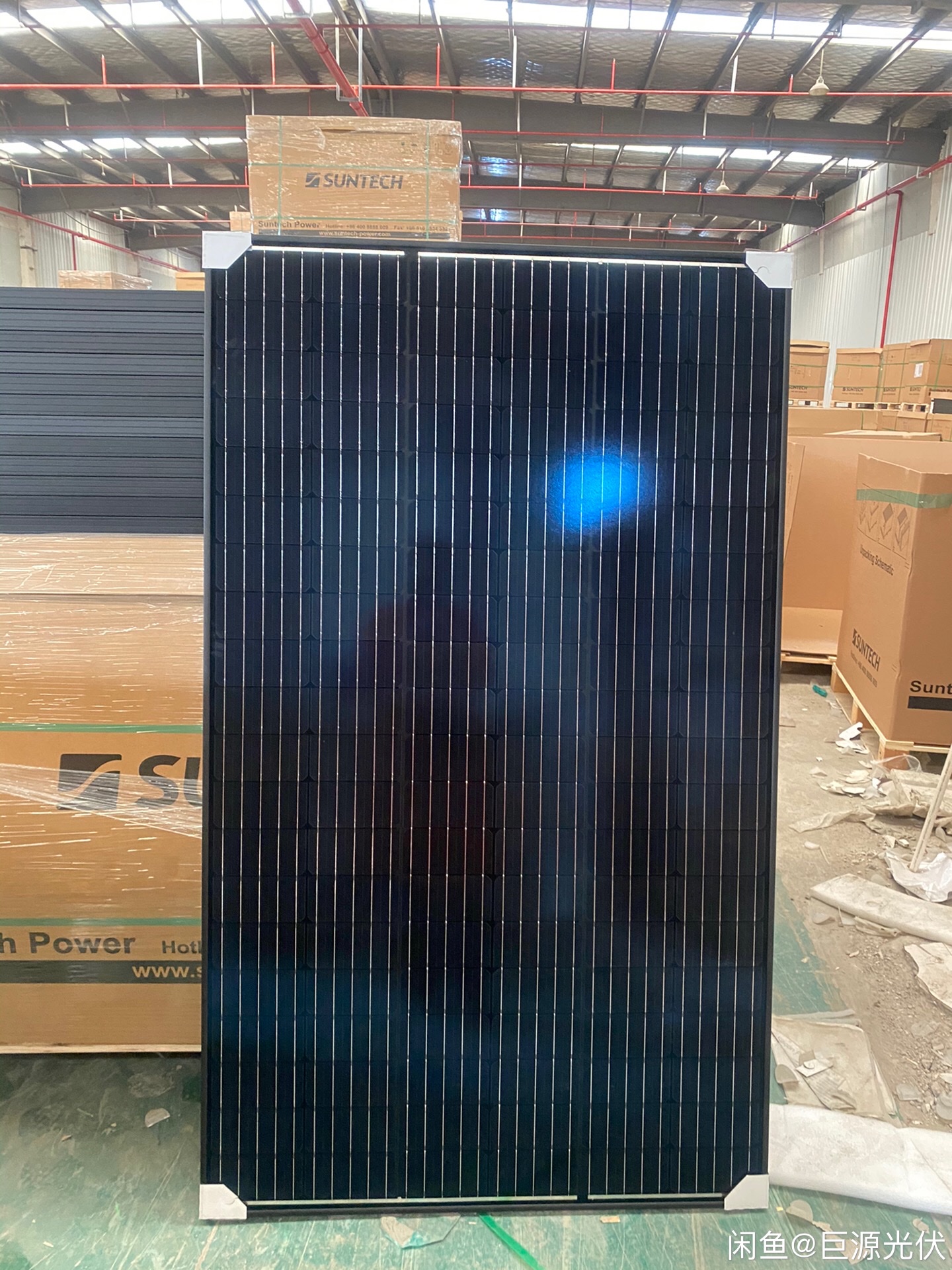 单晶太阳能板360Ｗ 375Ｗ 400Ｗ 420Ｗ 445Ｗ 黑框 现货供应 工厂店铺支持定做 多晶太阳能板电池详情图6