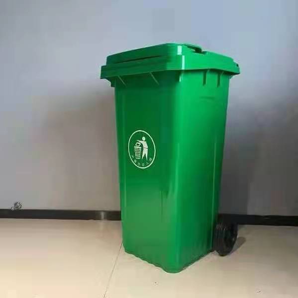 厂家直销品质优良全新塑料托板，塑料环卫垃圾桶。详情图1