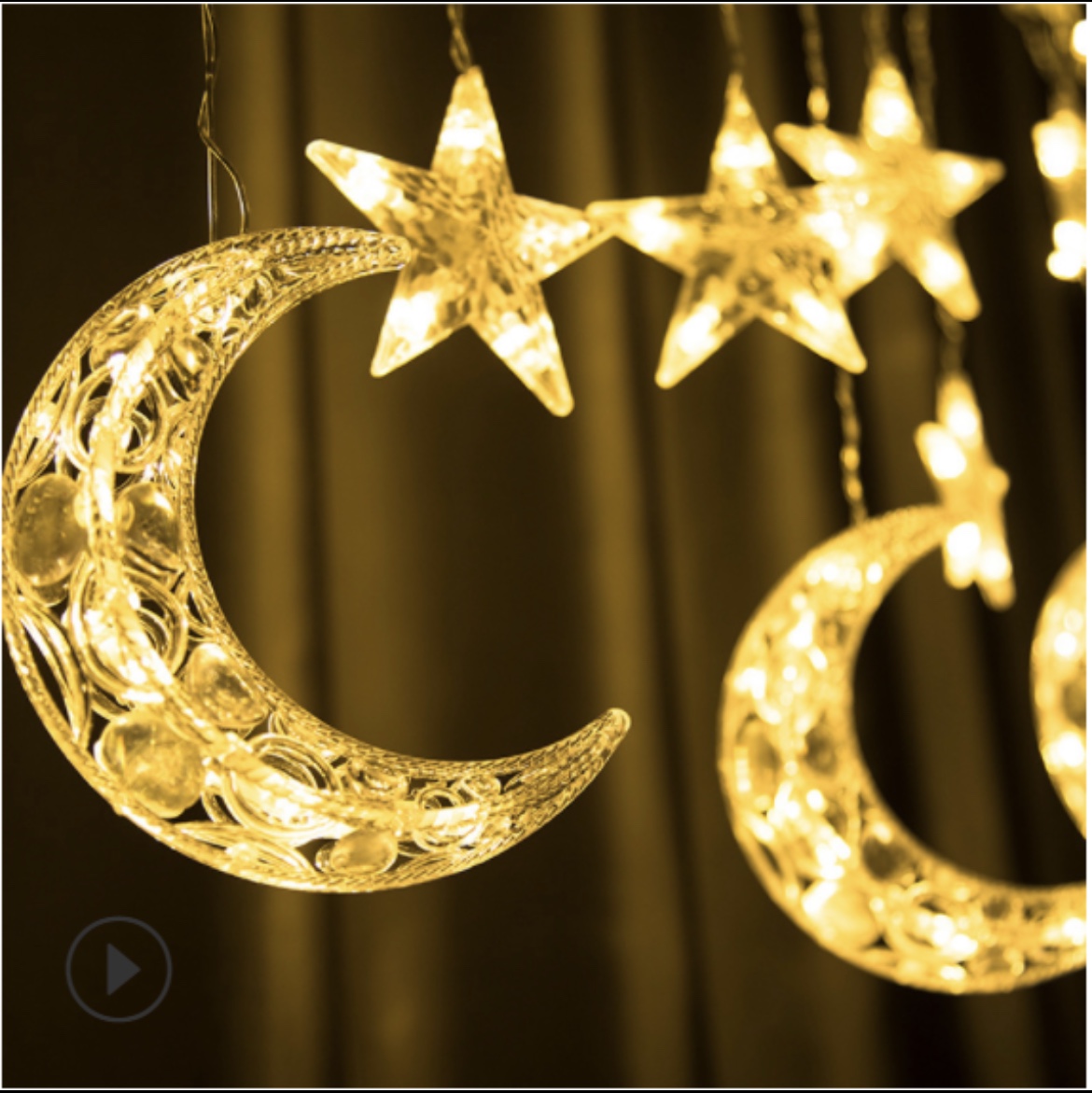led Moon stars curtain lights string stars Christmas wedding bar room living room decoration lights plug-in model
