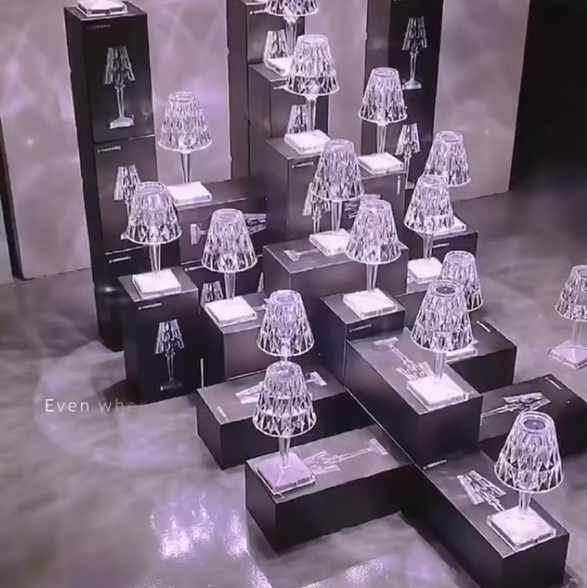Crystal table lamp, the same style as the popular Douyin led lamp for bedside and bedroom