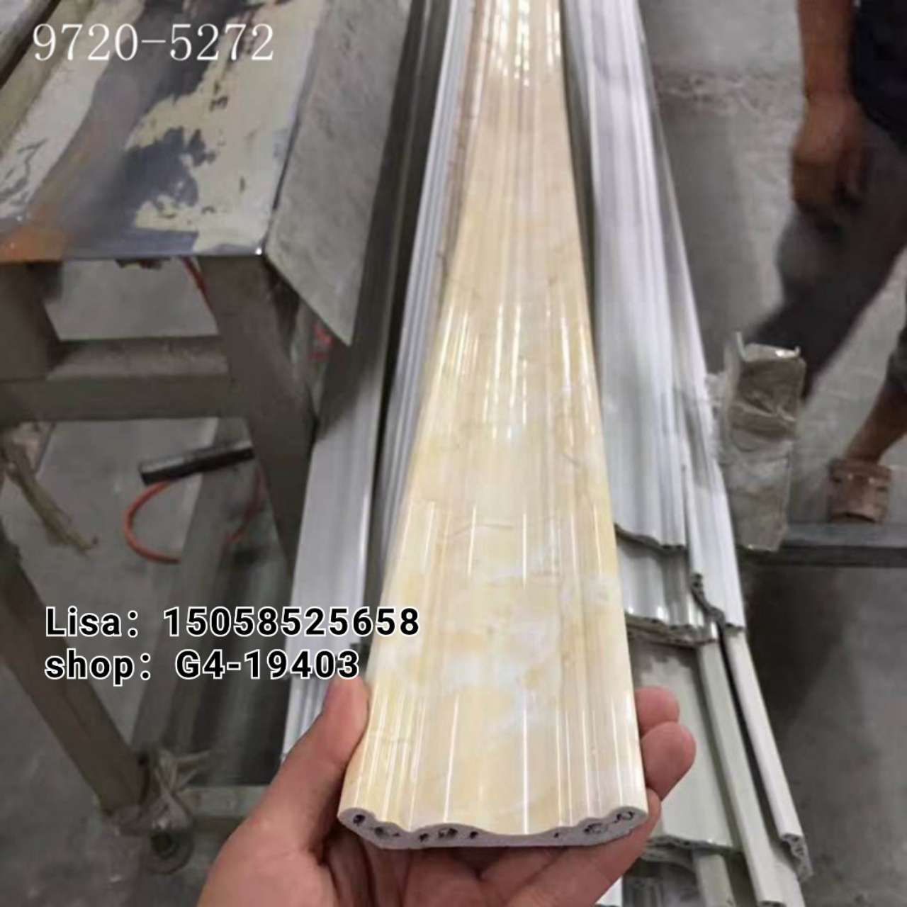 PVC顶角线条7.5公分白银条纹阴角线棚线生产厂家 天花装饰线条详情图8