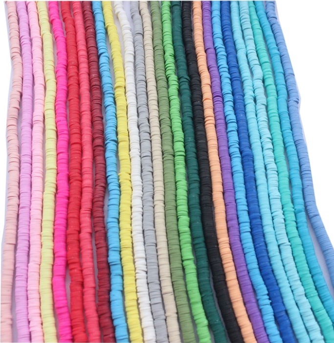 6*1Mm Multicolor Polymer Pottery Jewelry Accessories Bracelet Spacer Handmade Clothing Accessories Length 40Cm Can Be Customized Specification drawing