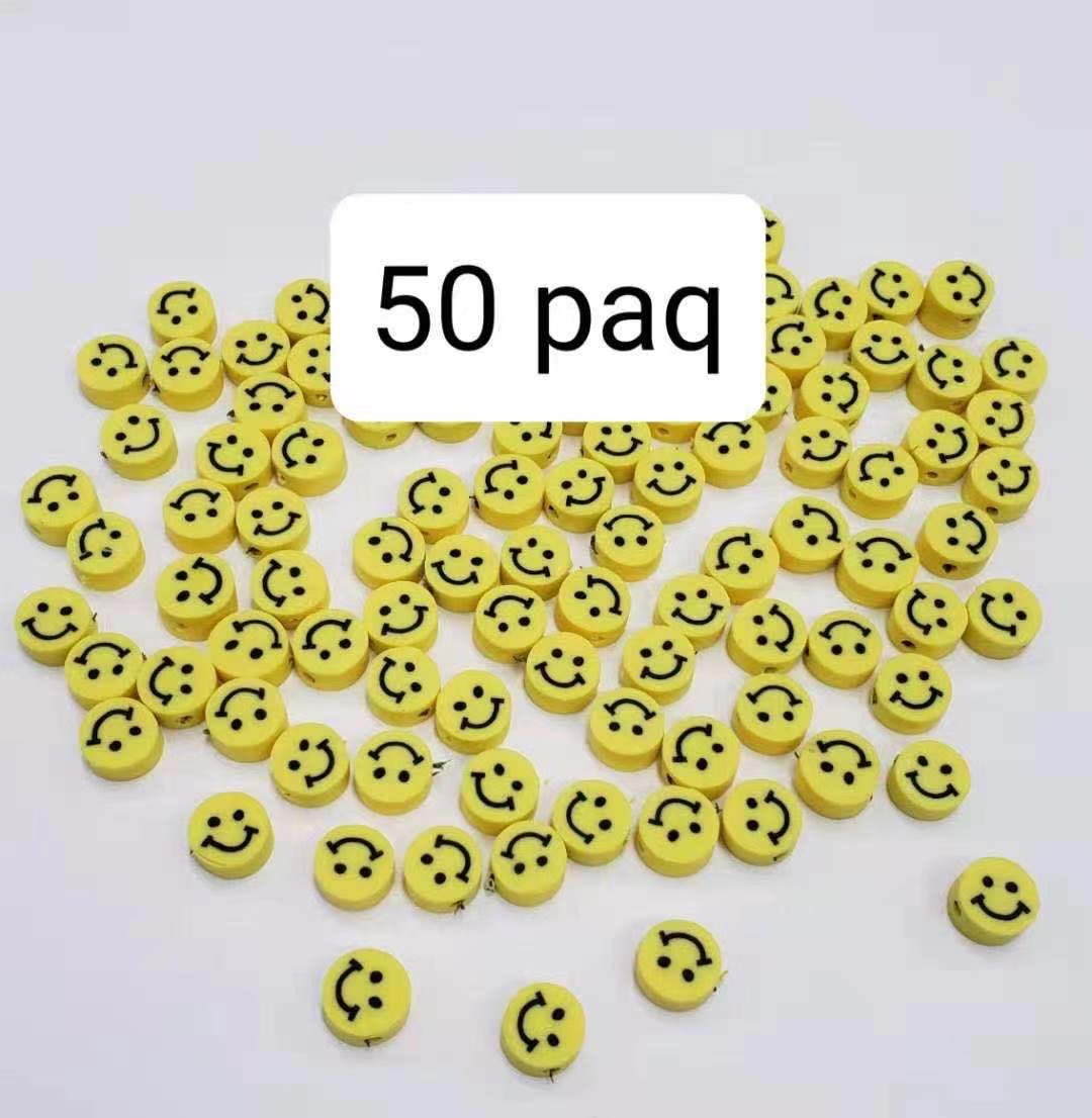Polymer Clay Smiley Slice Mobile Phone Chain Accessories Diy Headdress Hair Accessories Bracelet Necklace Beads Shoe Clothing Accessories 10*4Mm Aperture 2Mm details Picture