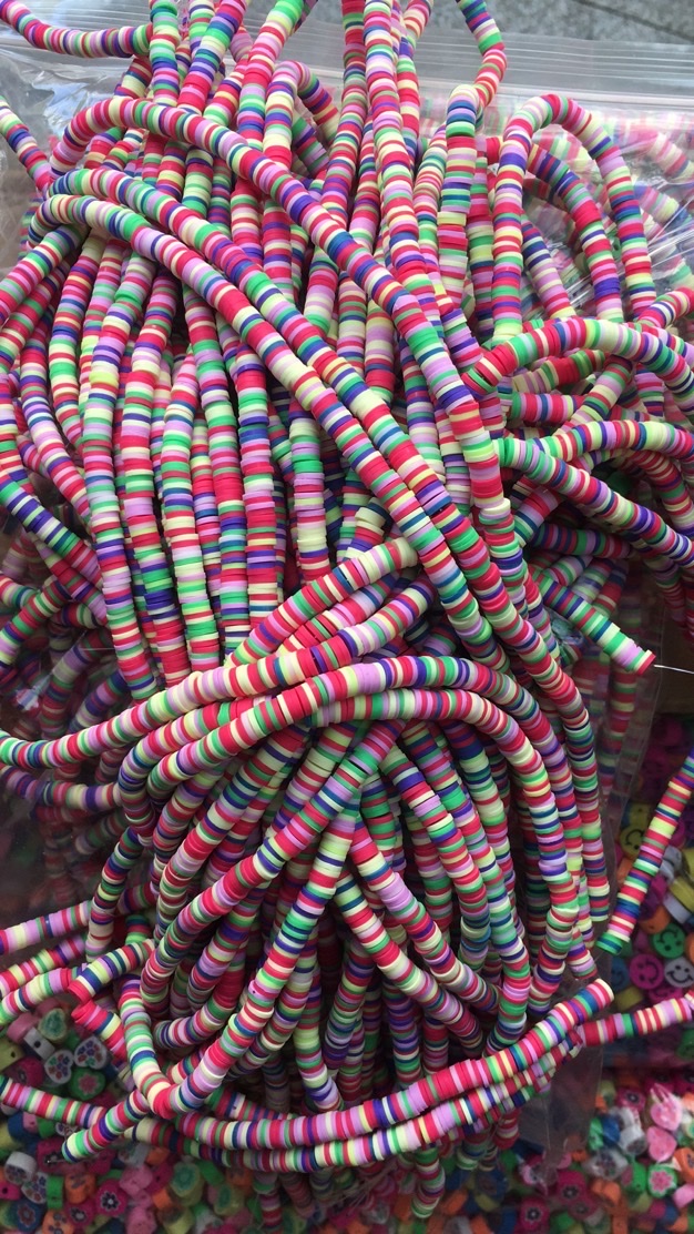 6*1Mm Multicolor Polymer Pottery Jewelry Accessories Bracelet Spacer Handmade Clothing Accessories Length 40Cm Can Be Customized full figure