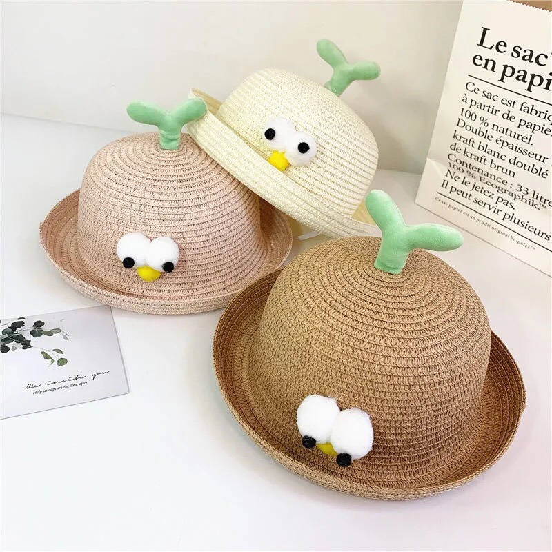 儿童夏凉帽男宝网红洋气儿童帽子女公主夏季防晒帽