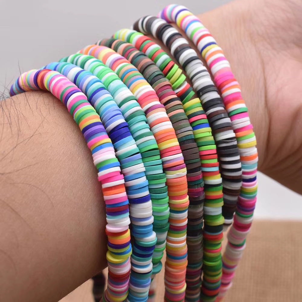 6*1Mm Multicolor Polymer Pottery Jewelry Accessories Bracelet Spacer Handmade Clothing Accessories Length 40Cm Can Be Customized