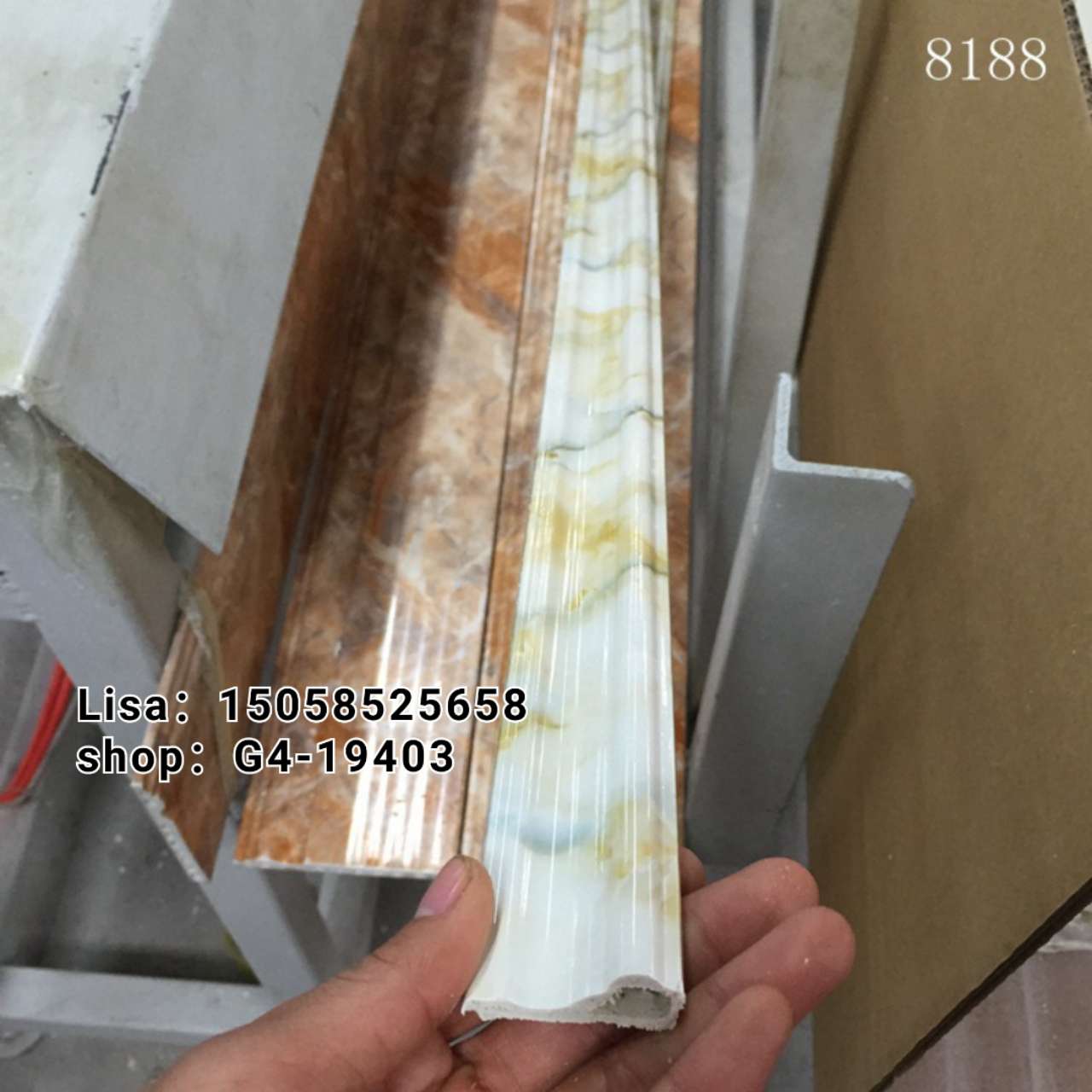 工厂直销PVC装饰线条 仿大理石4公分小黑金花欧式门套线 生产厂家批发详情图9
