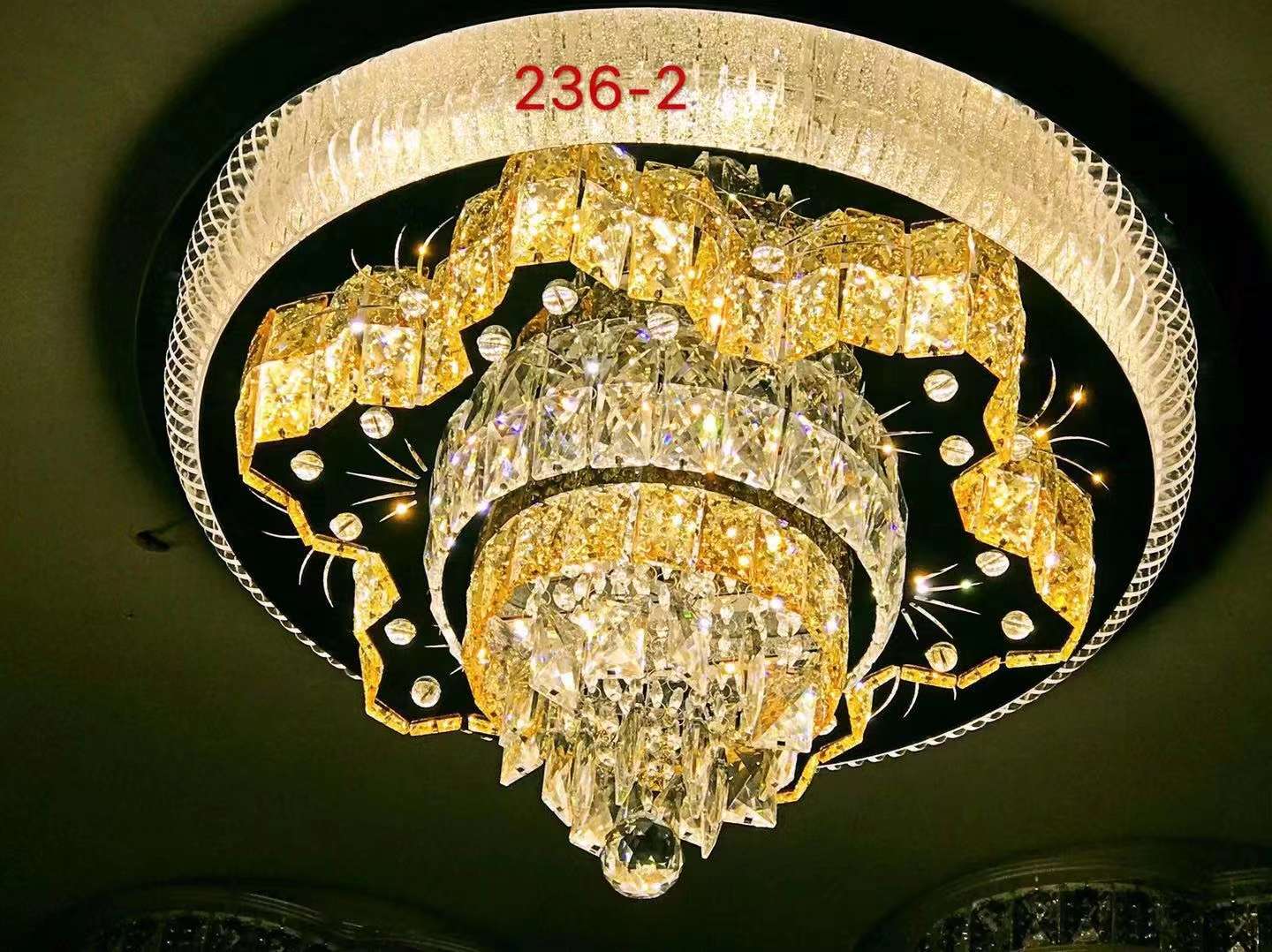 600 lámpara de cristal grande lámpara de cristal de acero inoxidable, pic 9