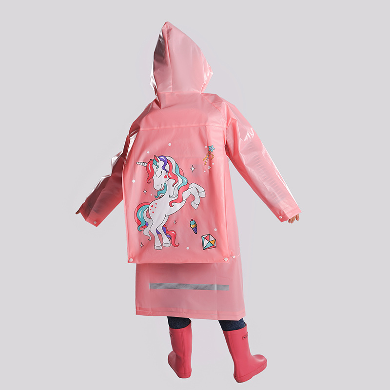 303 Unicorn Raincoat For Kids Specification drawing