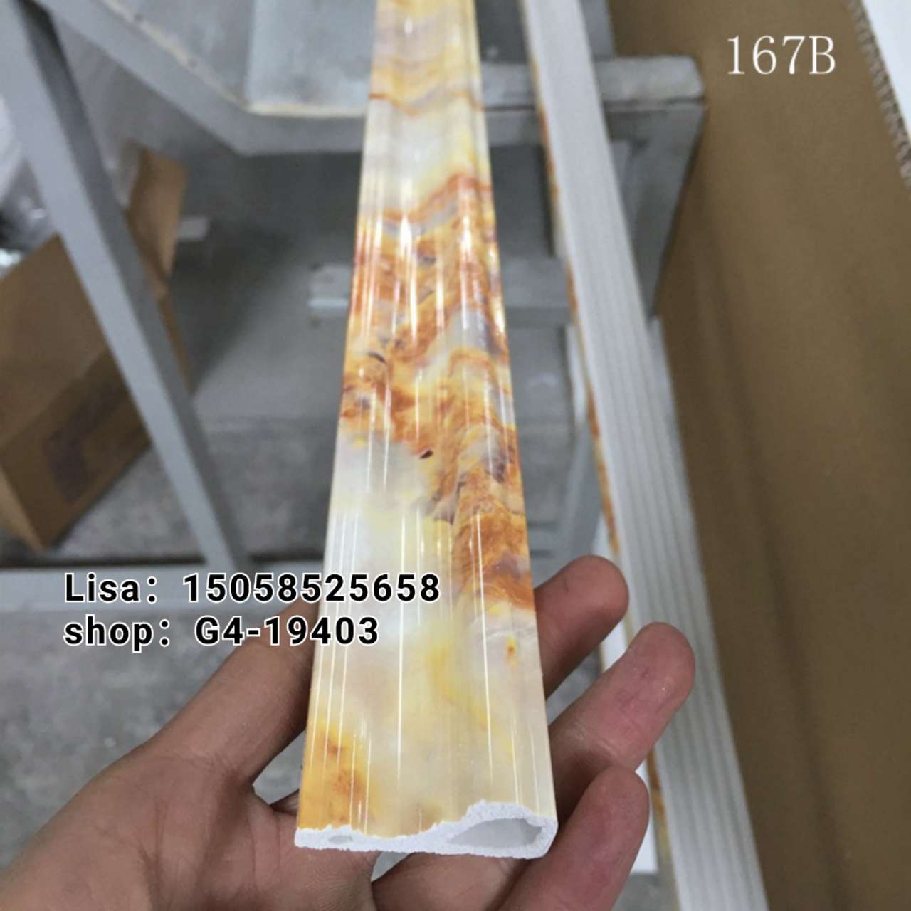 工厂直销PVC装饰线条 仿大理石4公分小黑金花欧式门套线 生产厂家批发详情图2