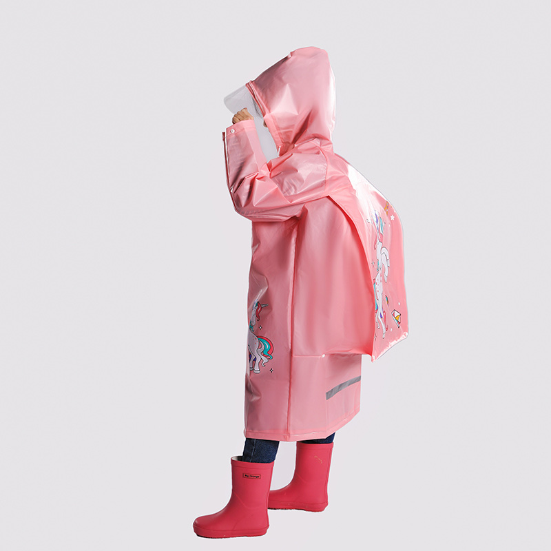 303 Unicorn Raincoat For Kids Application Scenario