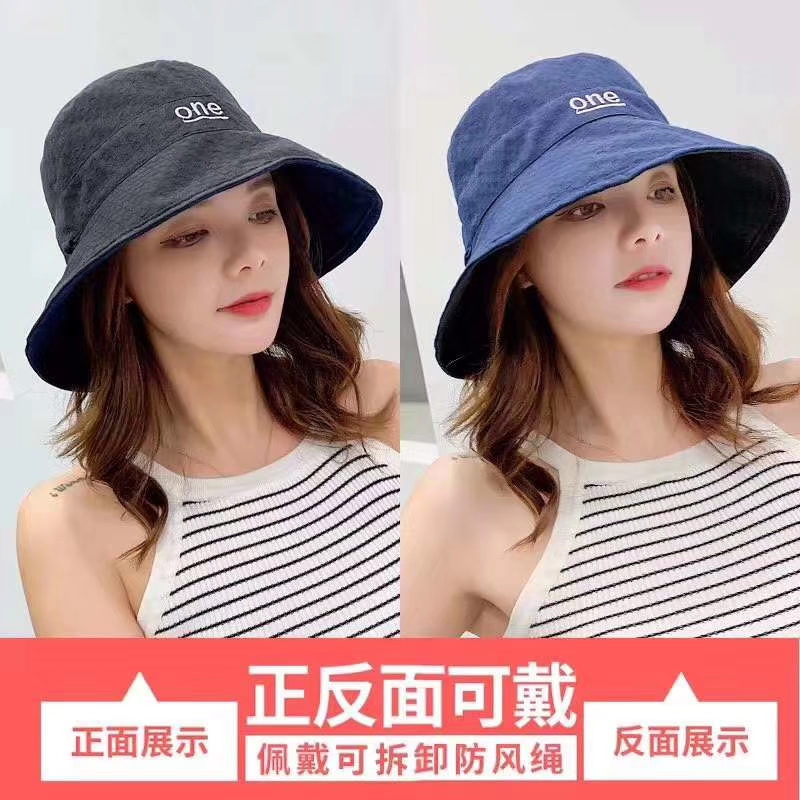 Double Fisherman Hat One Navy Blue