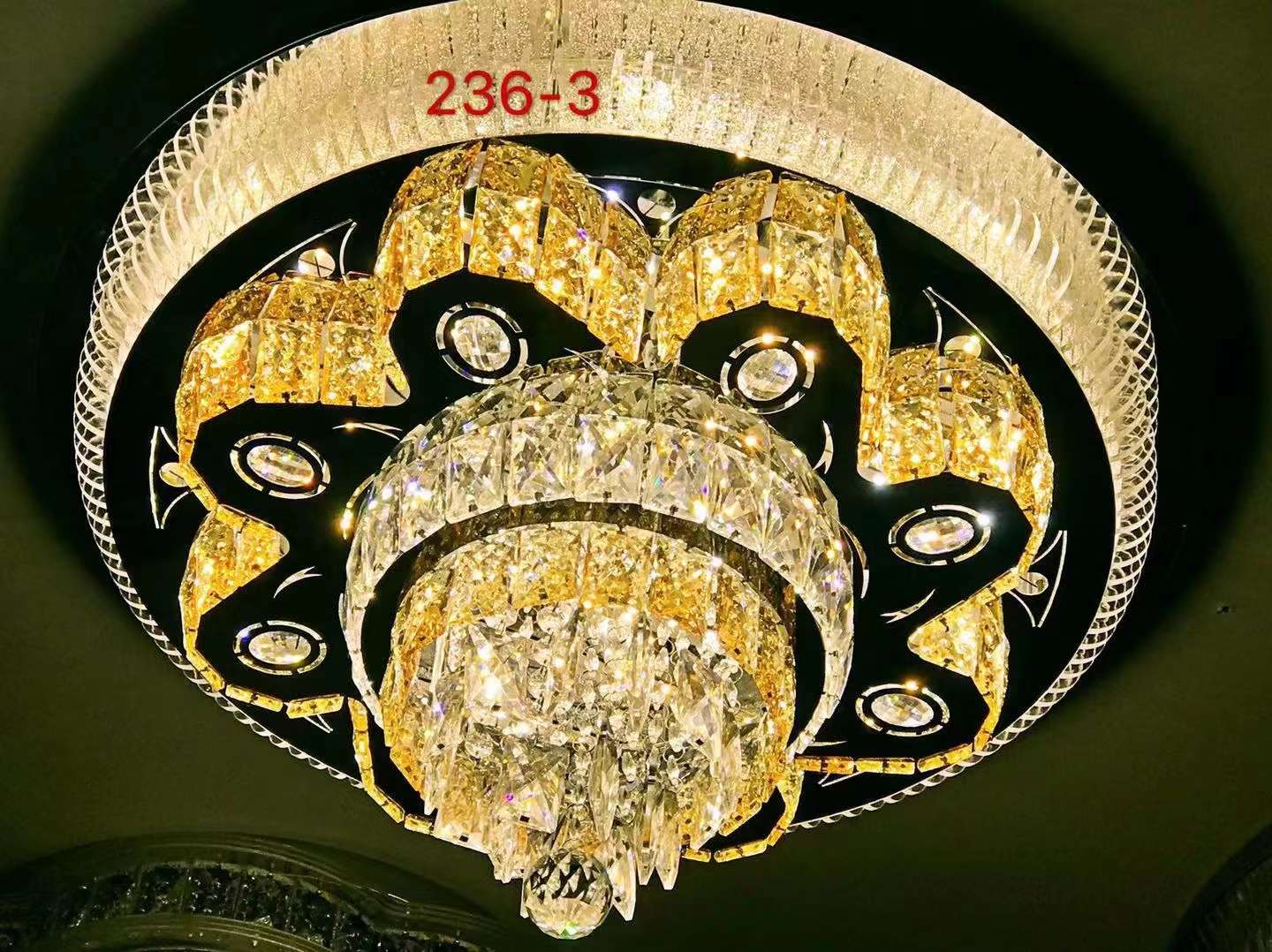 600 lámpara de cristal grande lámpara de cristal de acero inoxidable, pic 1