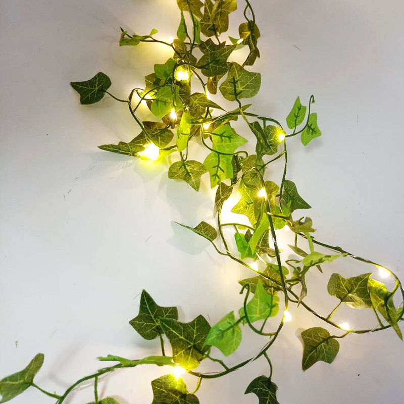 led铜线灯 藤条花朵灯串 爬山虎仿真向日葵房间ins装饰灯 藤条灯 藤叶灯 邦信灯饰详情图2