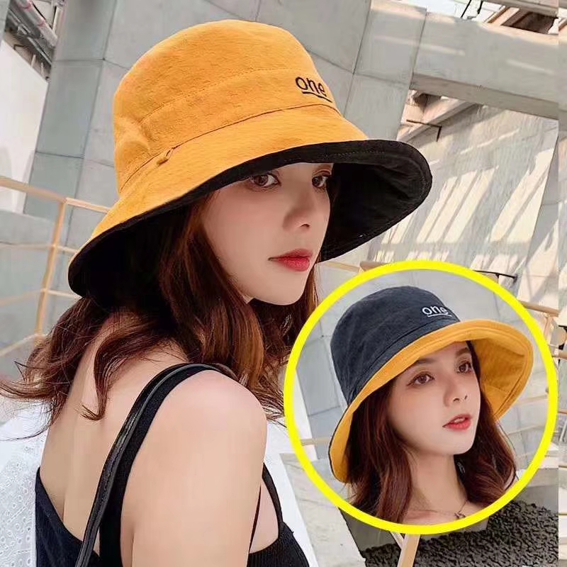 Double-Sided Fisherman's Hat With One Turmeric