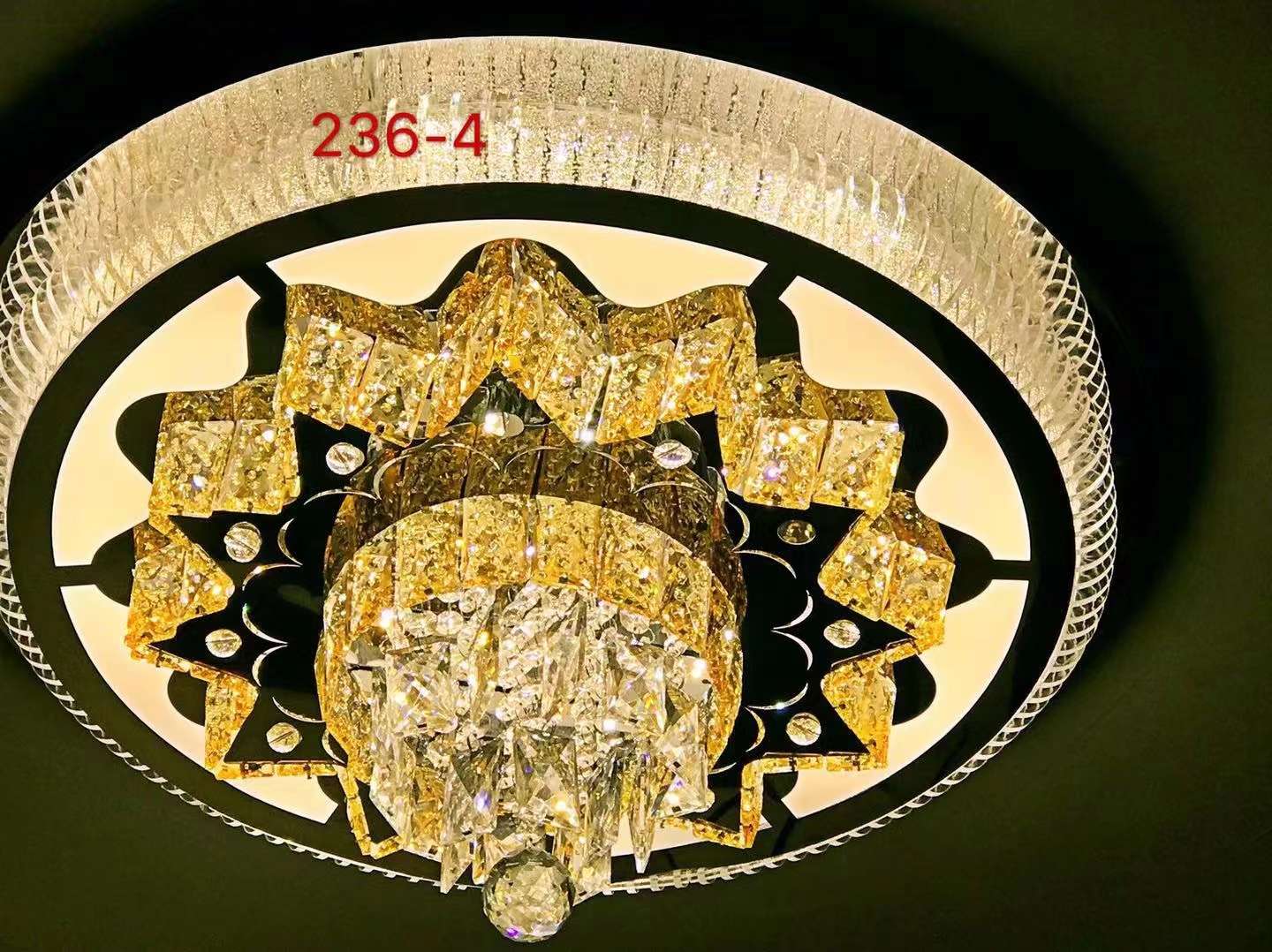 600 lámpara de cristal grande lámpara de cristal de acero inoxidable, pic 4