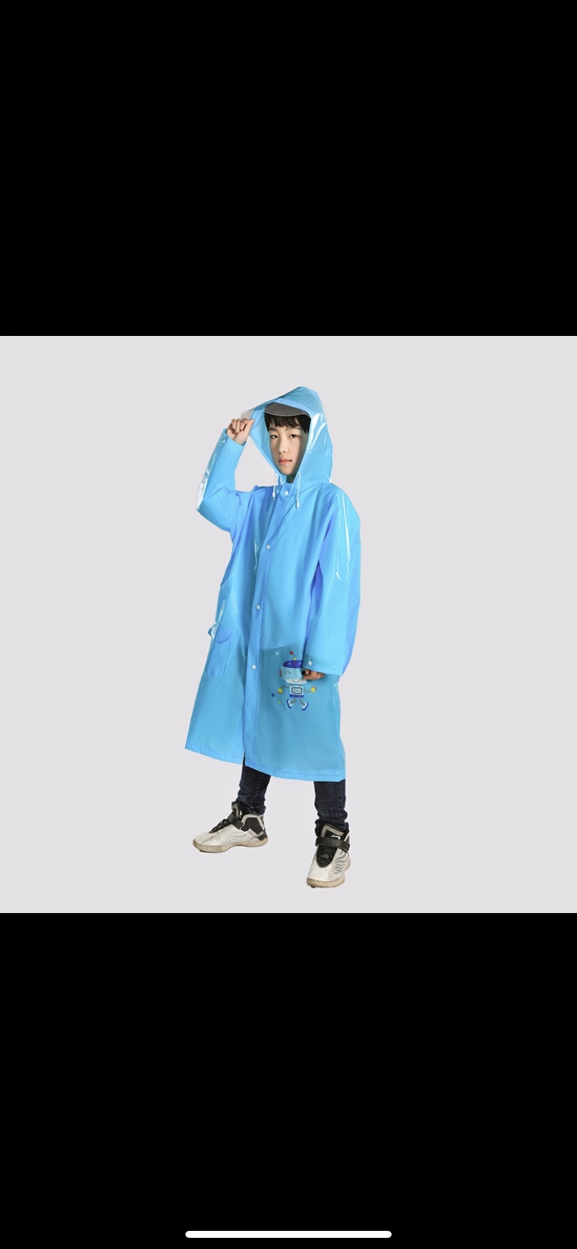 301 Robot Raincoat For Children Specification drawing