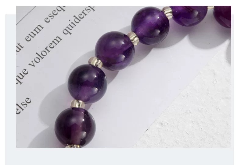 时尚水晶手串女双色紫水晶草莓晶搭配手链饰品情侣赠送手饰礼物详情图12