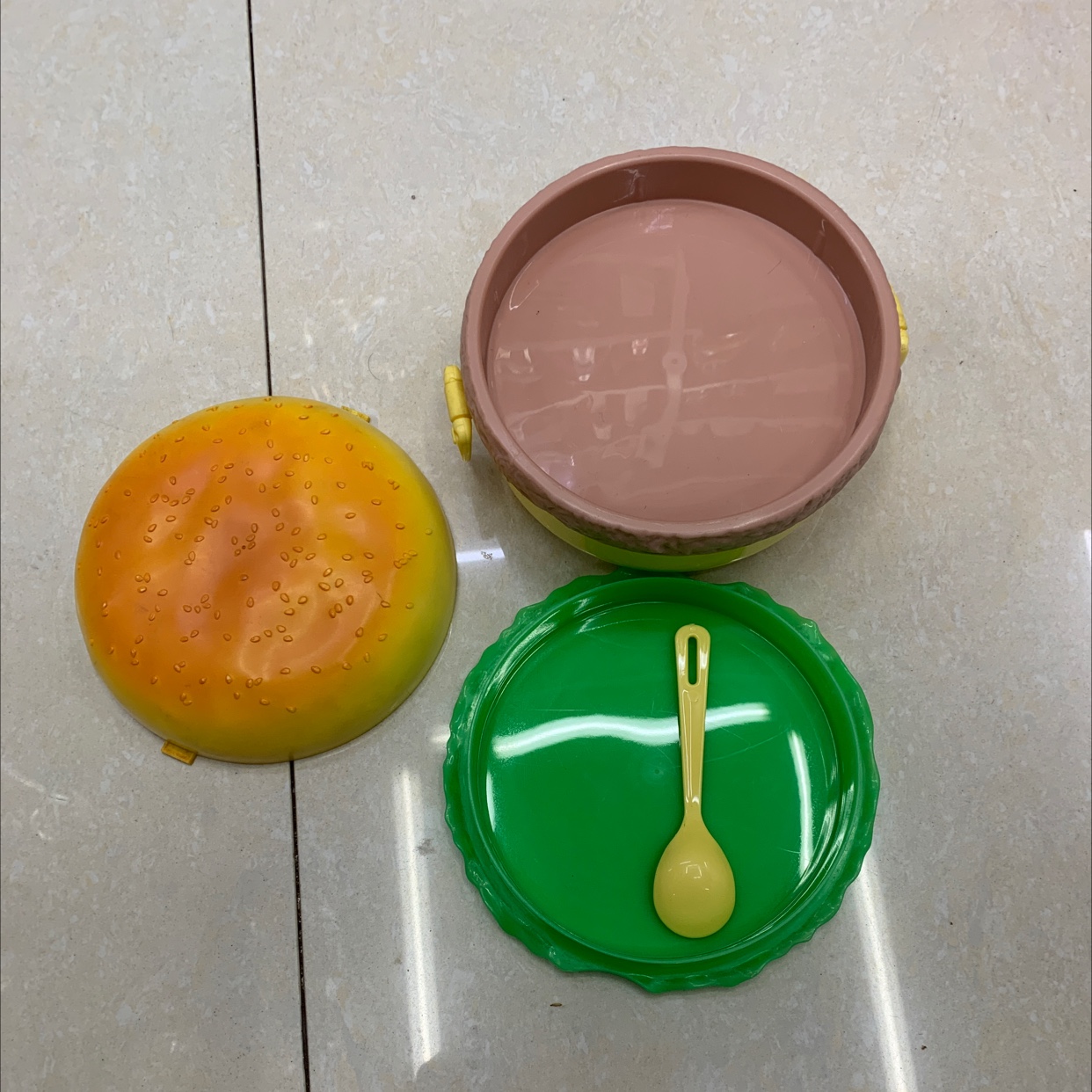 汉堡饭盒圆形细节图