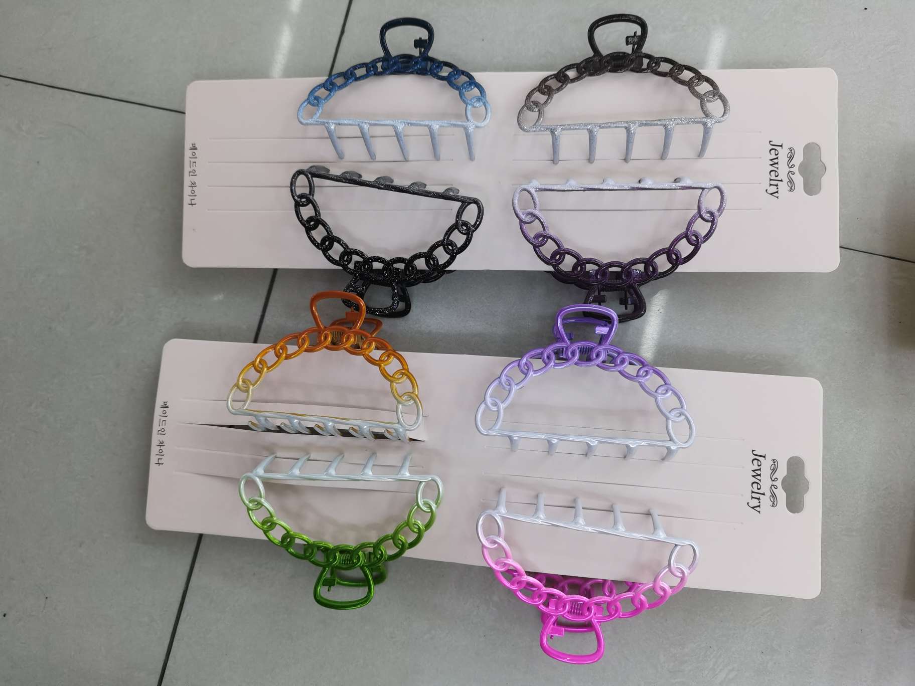 Gradient Spray Paint Hairpin. Network Red Explosive Manufacturers Direct Sales Super Hot Hairpin Spring, Summer, Autumn And Winter Essential details Picture