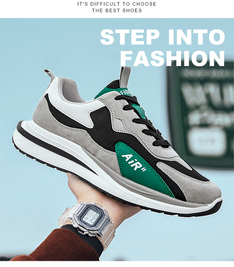 休闲运动鞋飞织透气网面男鞋旅游鞋百搭潮鞋户外鞋防滑软底鞋，39-44   一件代发详情图3