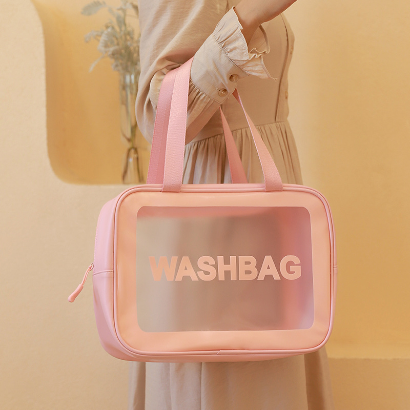 WASHBAG磨砂半透明PVC洗漱包手提大容量时尚简约化妆袋详情16