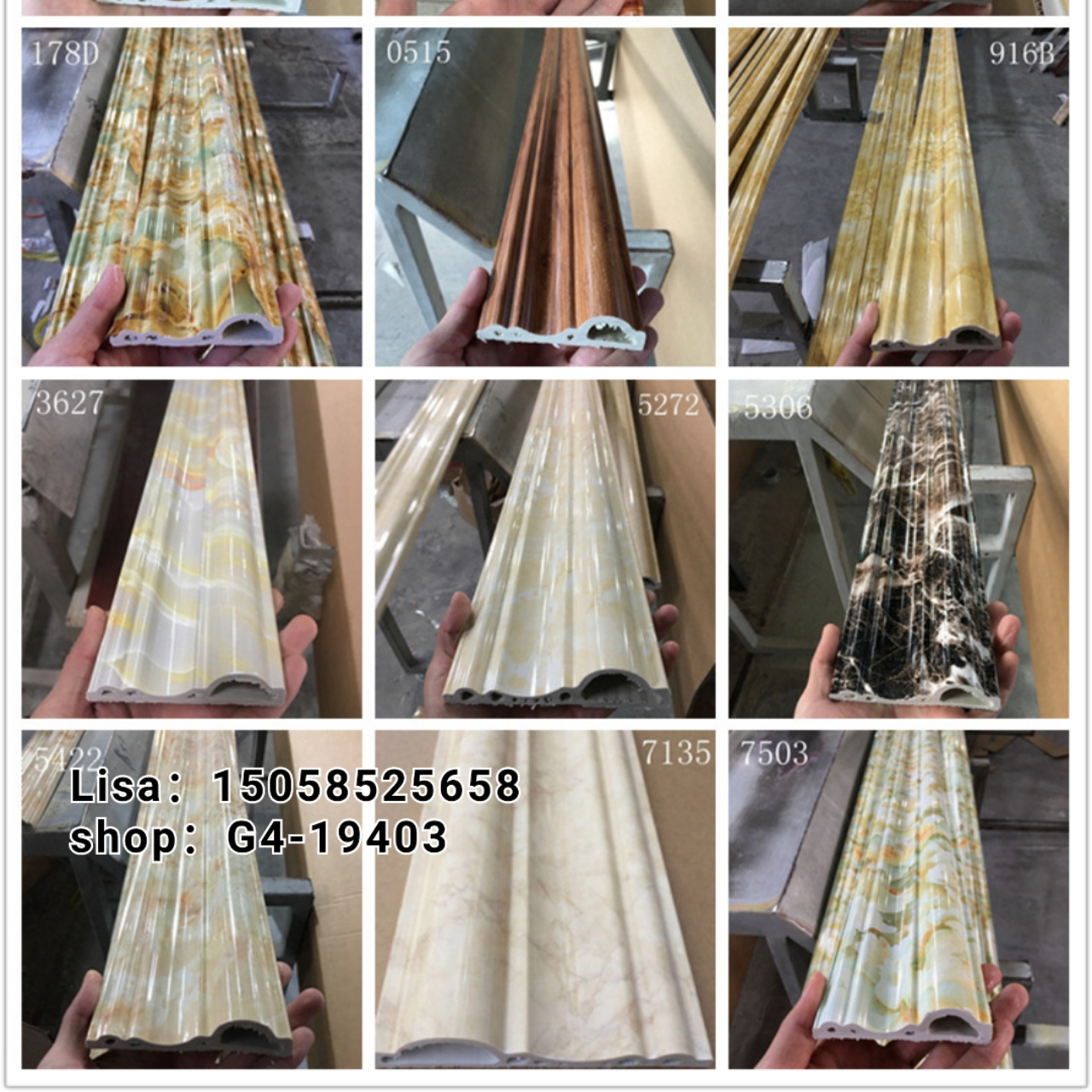 工厂直销PVC装饰线条10公分门套线  顶角线仿大理石纹欧式门套线防火阻燃
