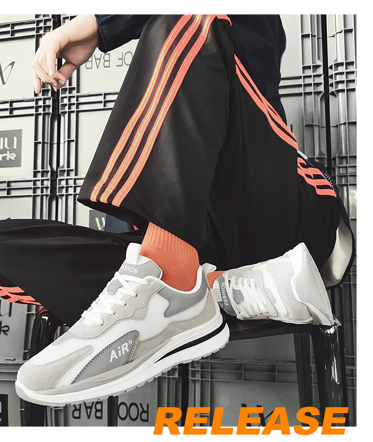 休闲运动鞋飞织透气网面男鞋旅游鞋百搭潮鞋户外鞋防滑软底鞋，39-44   一件代发详情图11