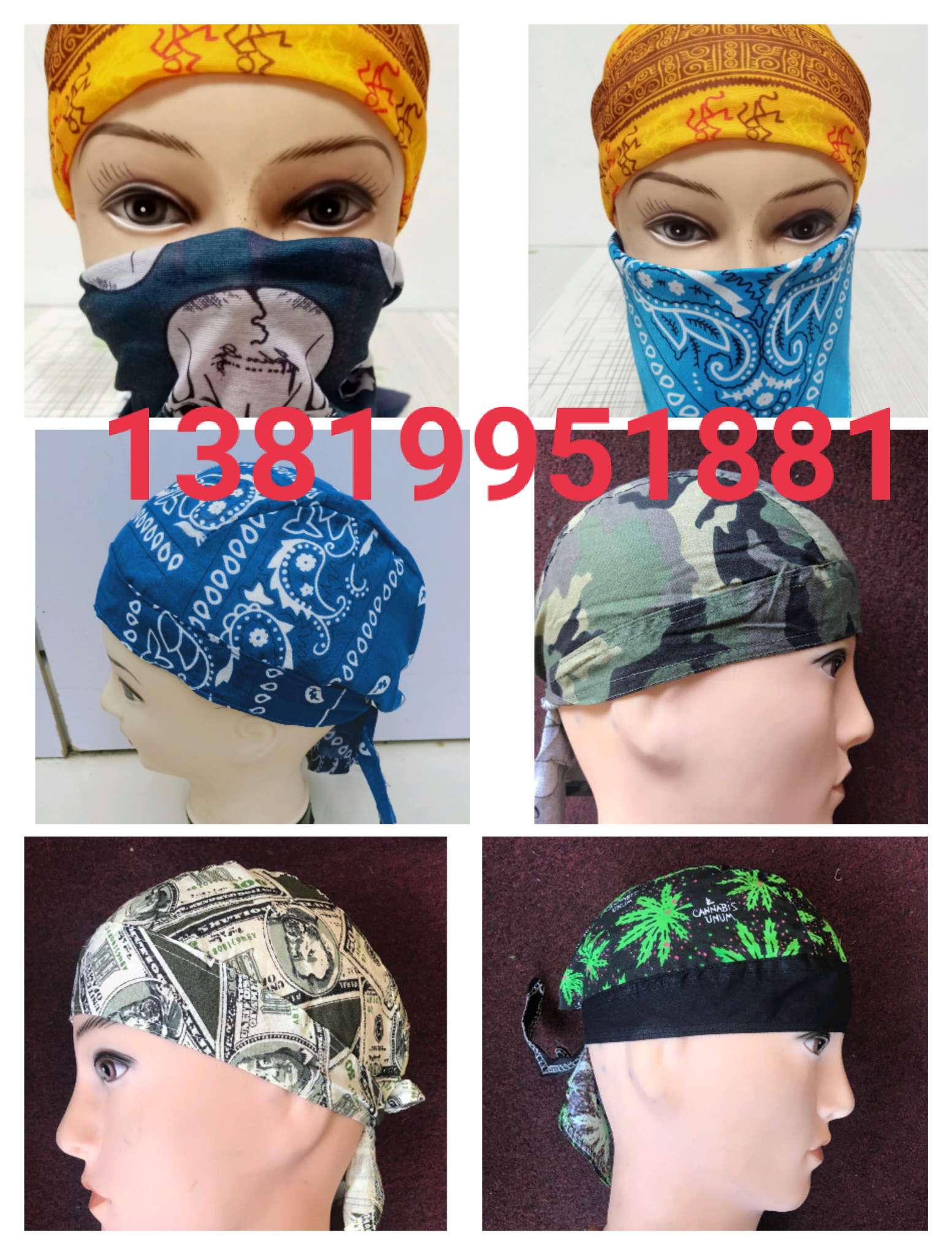Спортивный тюрбан, 100 упаковок через плечо Item Picture
