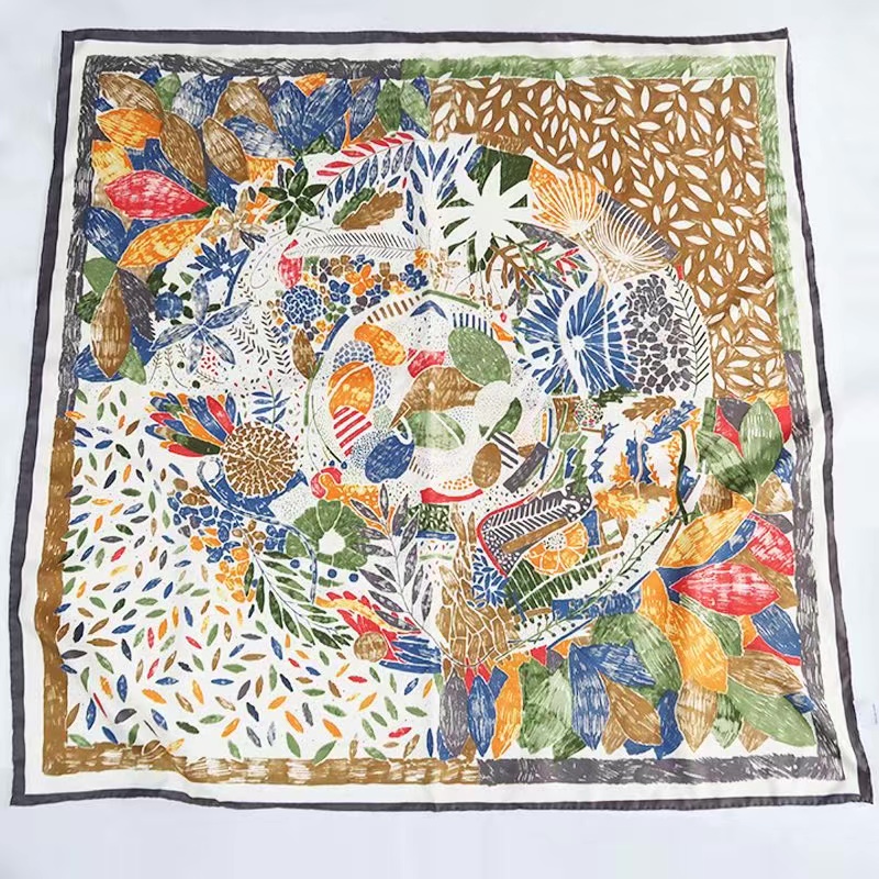 Square Scarf Korean Fashion Lady Silk Scarf 3