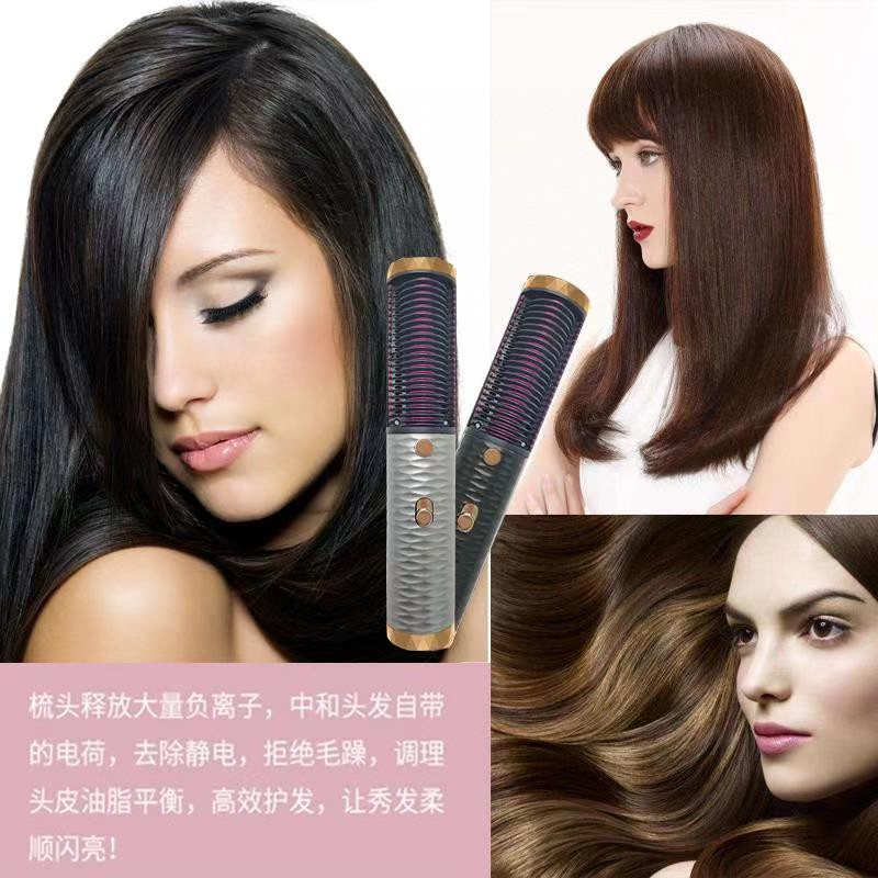 Multi-functional hot air hair straightening comb detail image 1