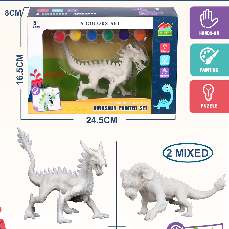 Painted dinosaur suit