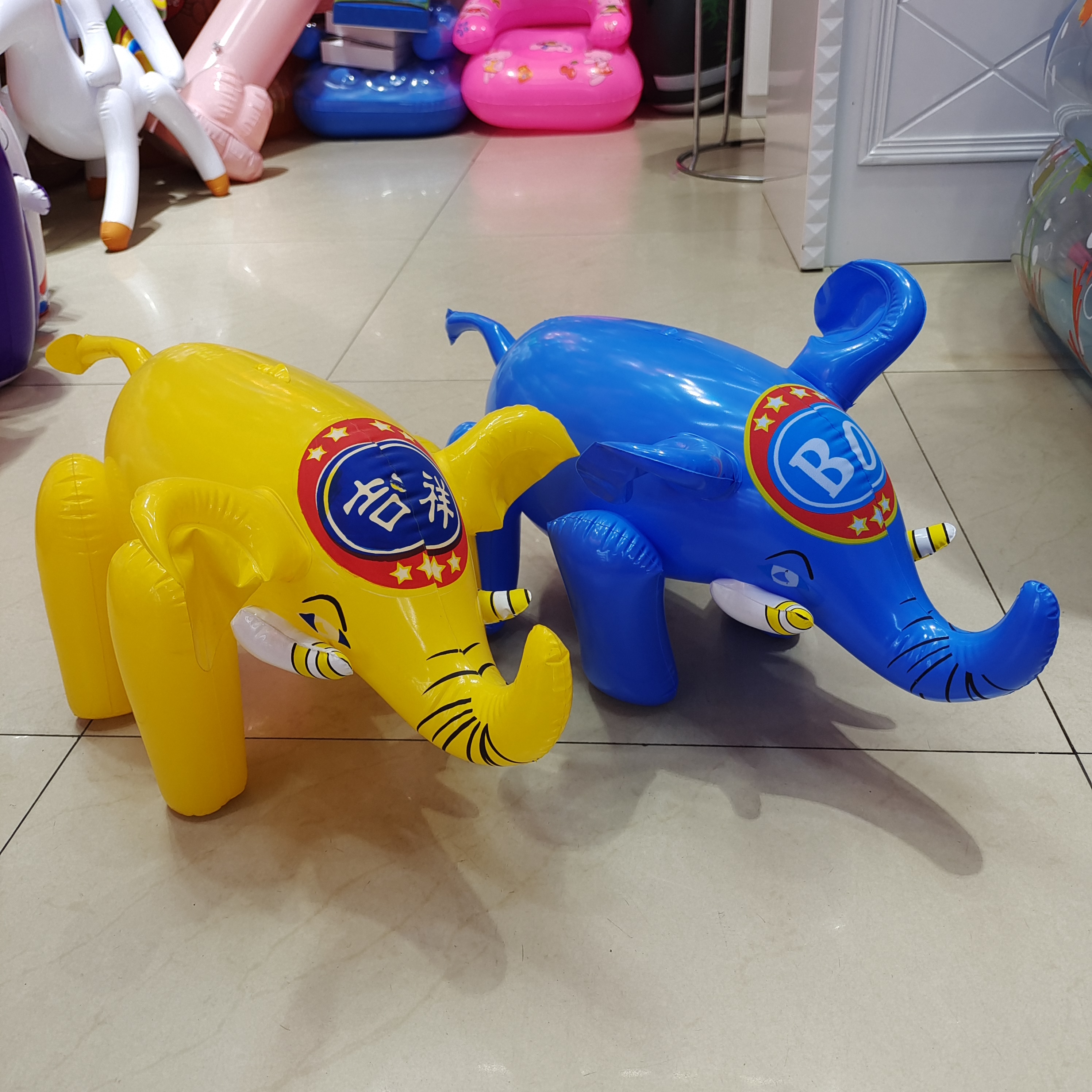 新款充气大象玩具多色规格可定制活动布置充气道具批发跨境厂家