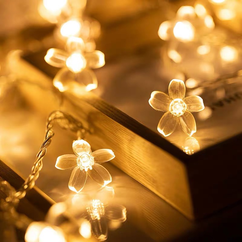 led cherry blossom light string 2m 10 light battery box Warm white wedding festival window decoration full of stars