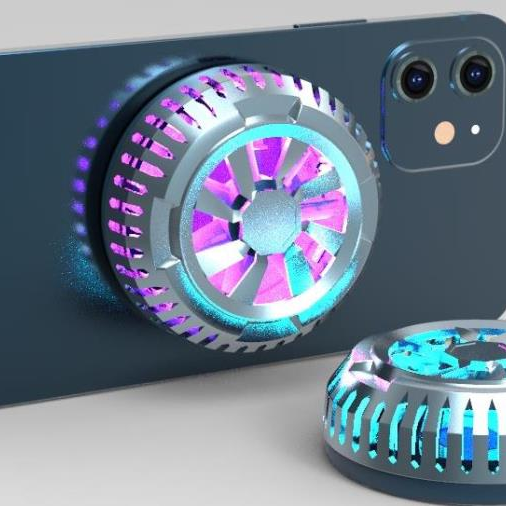Magnetic absorption semiconductor mobile phone flat radiator cooling magic device