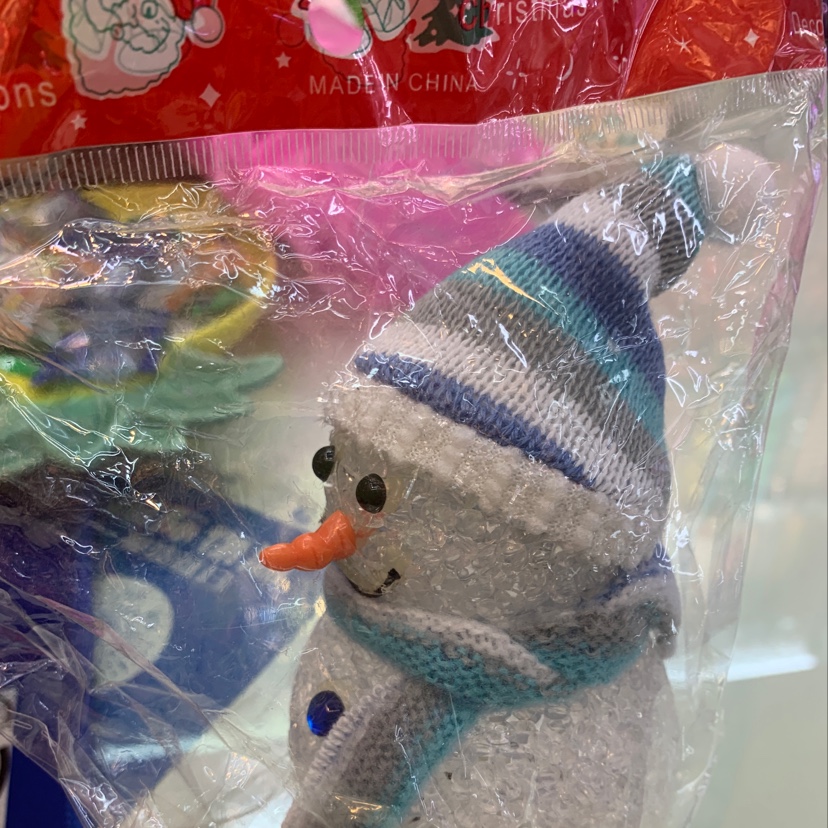 中号条纹圣诞雪人