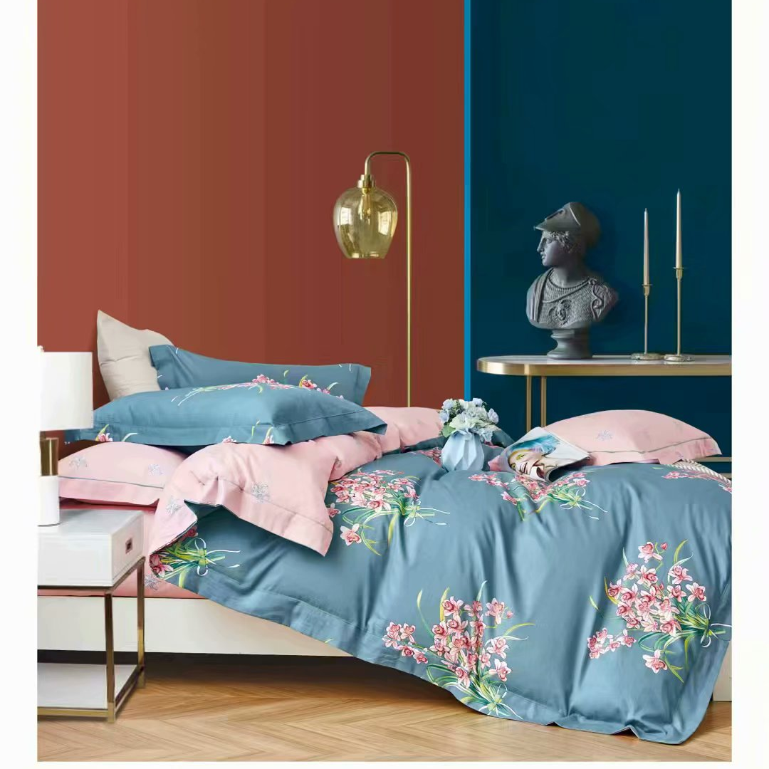 2021 New product in stock: All-cotton four-piece set in Ruyi Fangfei Blue