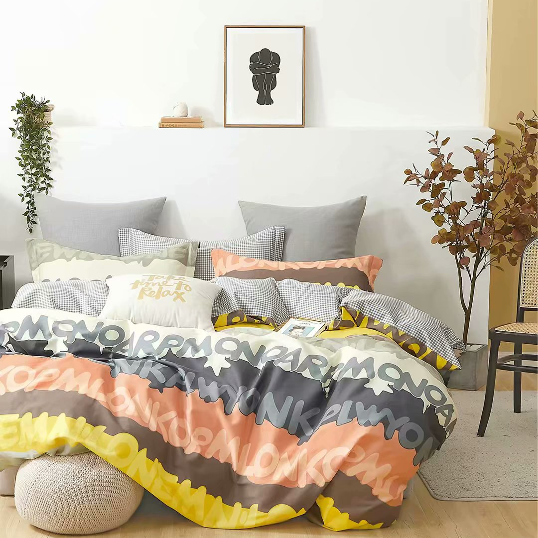 New in-stock all-cotton four-piece set for a colorful life