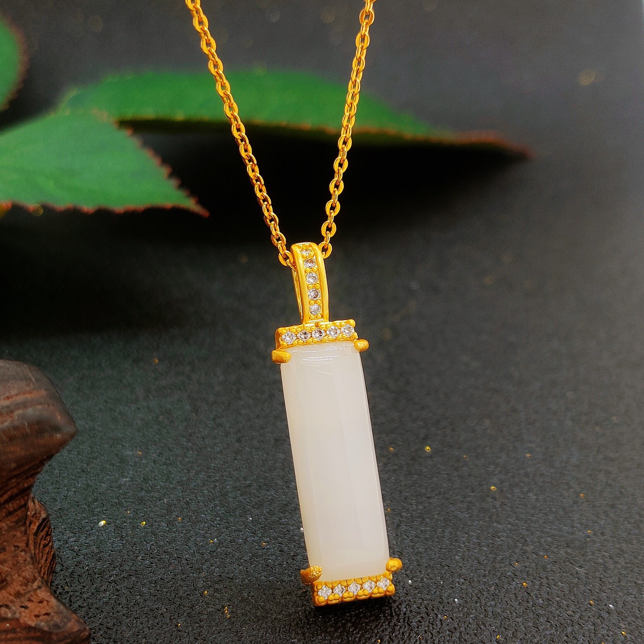 Nothing white jade pendant
