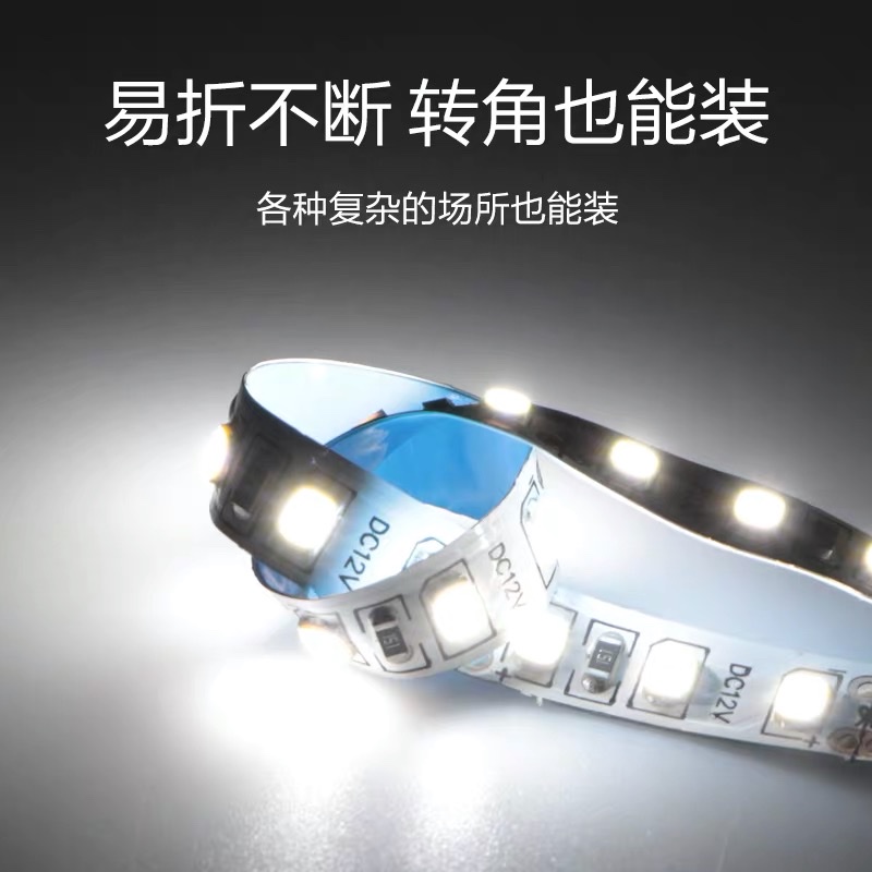 Self-adhesive low-voltage 12V display counter soft patch 120 beads 3000k2835led light box bare board for light strip decoration Application Scenario