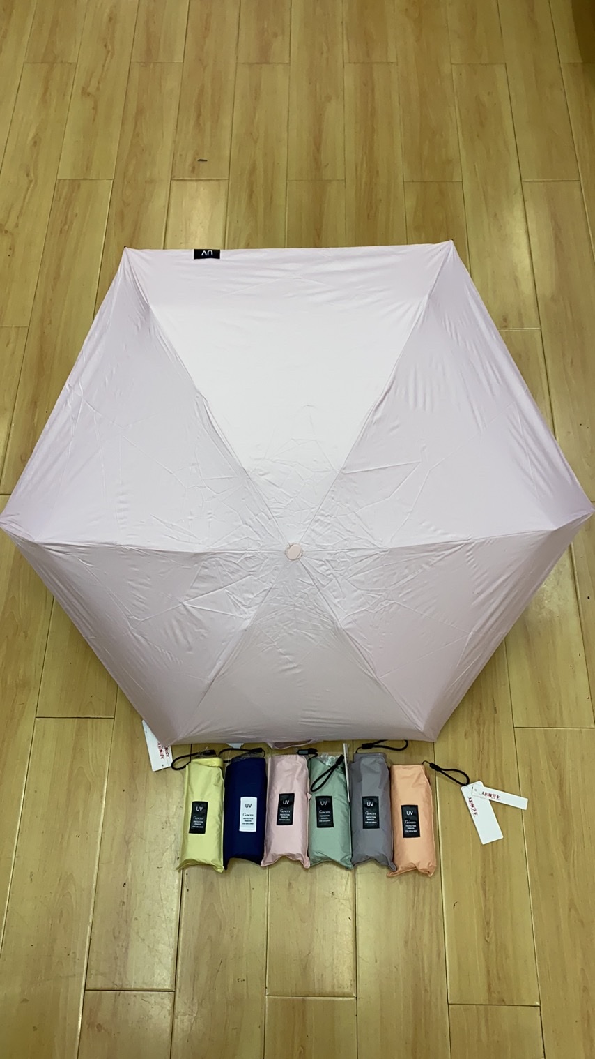 A simple six-fold flat-bone sun umbrella details Picture