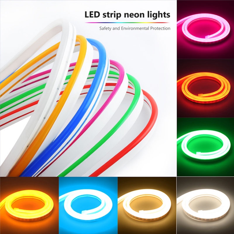 LED silicone light with flexible neon 12V soft light tube outdoor waterproof highlight advertising character modeling light strip