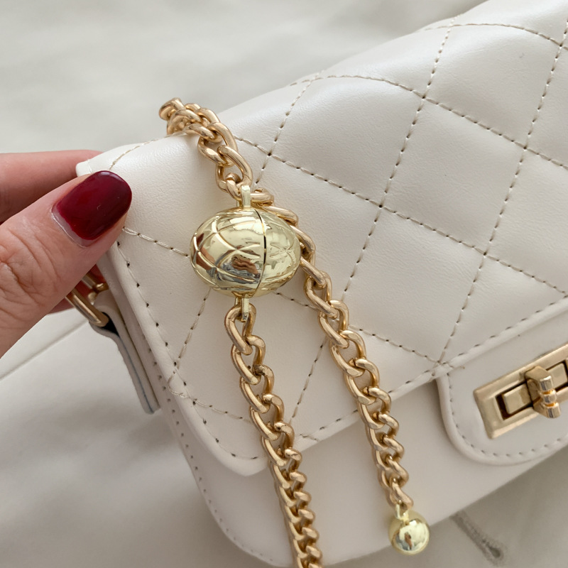 女包2021新款韩版单肩斜挎菱格链条质感百搭pu女包详情6