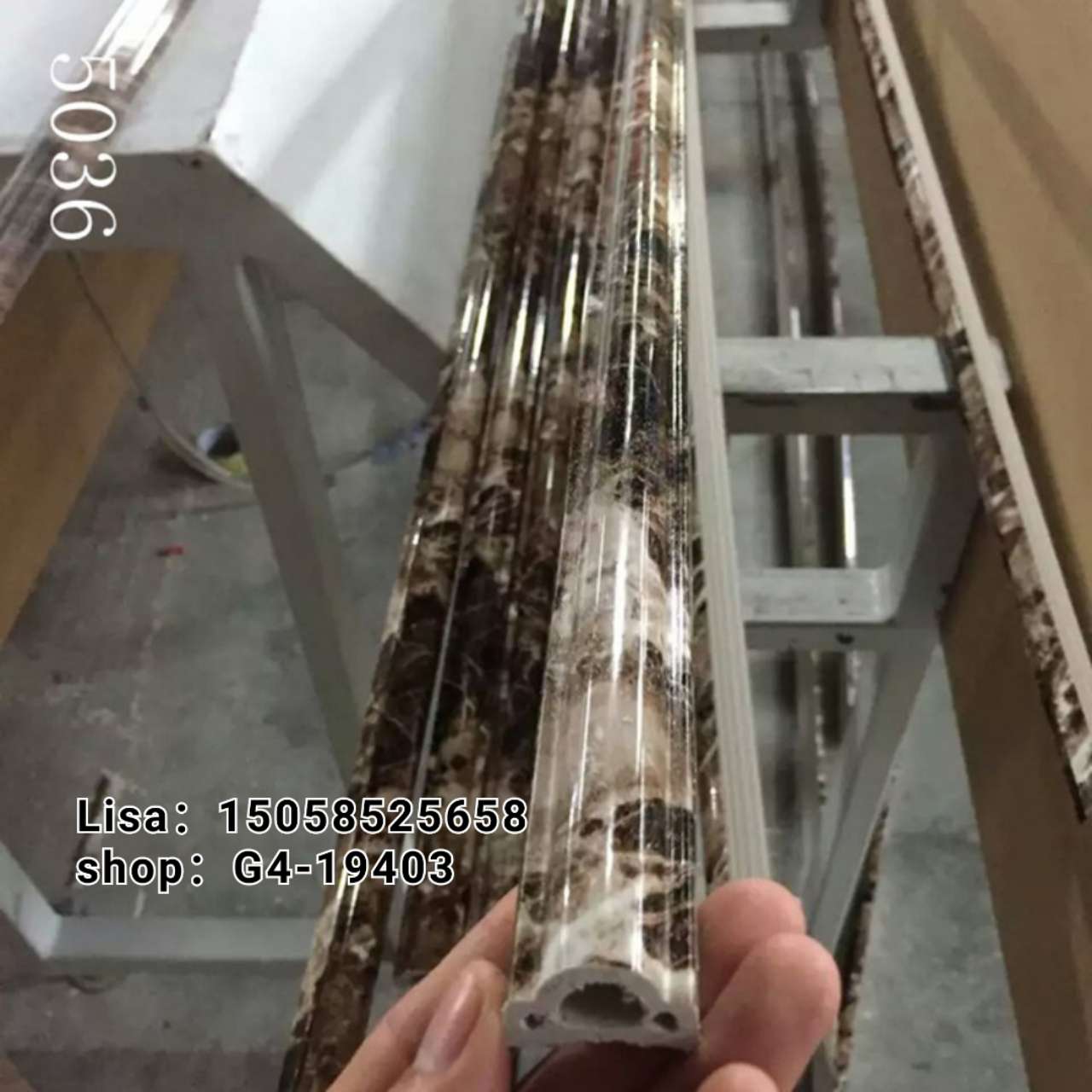 欧式半圆腰线4.5cm2175金腰线  防火阻燃环保 背景墙 发泡 PVC压花装饰线条详情图14